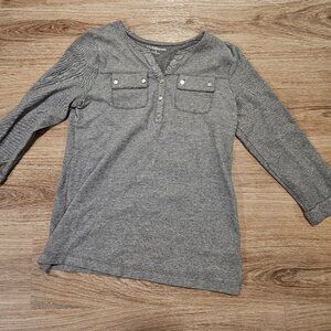 Croft & Barrow Women's Grey Tunic Shirt